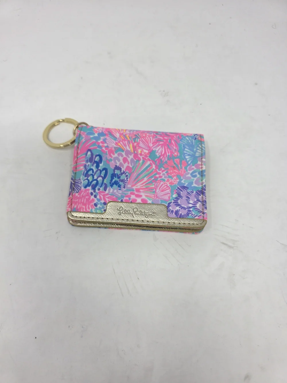 Lilly Pulitzer Pink Floral Key Card Wallet